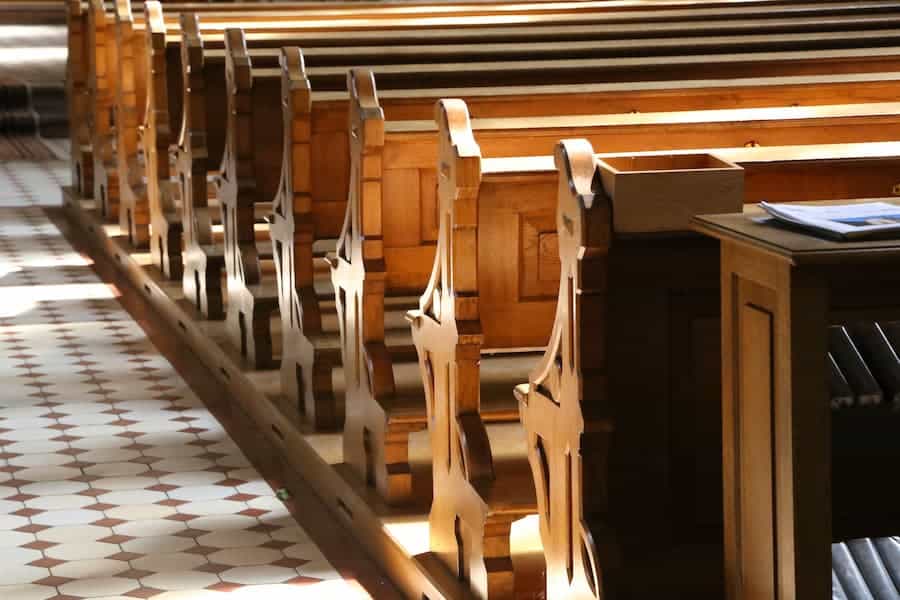 Clean Church Benches
