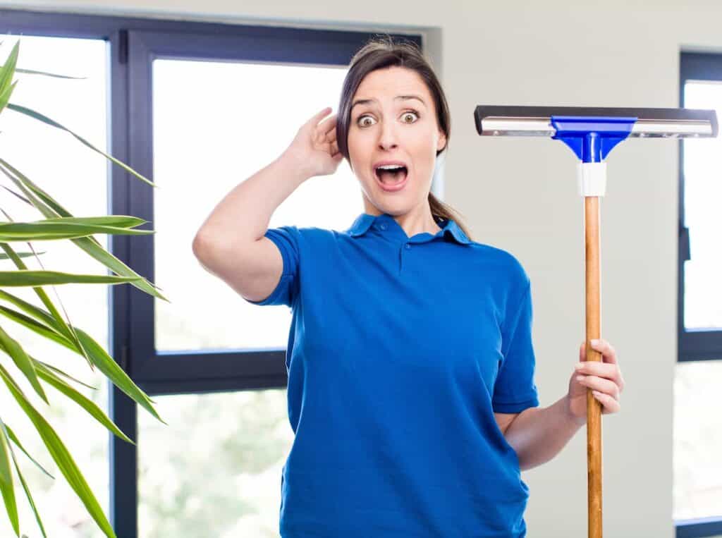 Woman That made a Window Cleaning Mistake