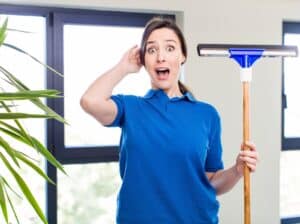 Woman That made a Window Cleaning Mistake