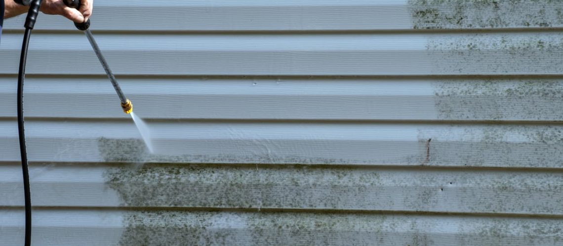 Pressure Washing Vinyl Wall